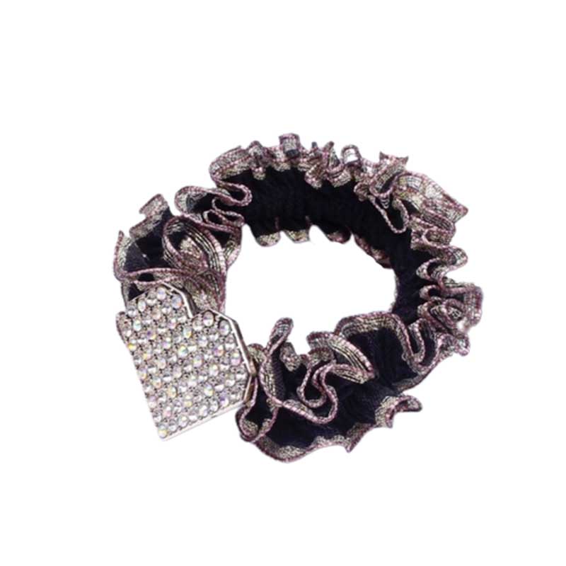 Lot De 2 Chouchous En Fausse Fourrure Bleu Foncé - Élastiques à Cheveux Pompon Pour Queue De Cheval Ou Chignon