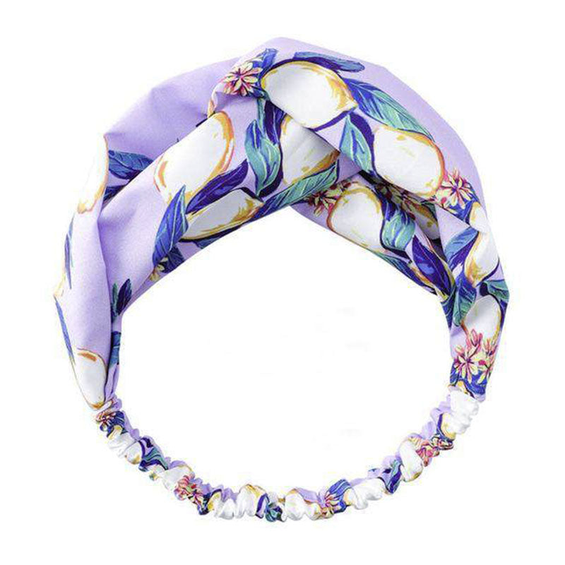 Bandana floral tricoté au crochet pour bandeau de tête, écharpe de cheveux, joli accessoire pour cheveux, élastique à nouer pour foulard de tête