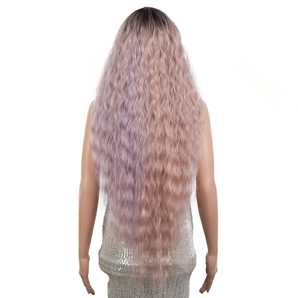Perruque cheveux bleu