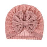 Turban bonnet fille rose